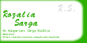 rozalia sarga business card
